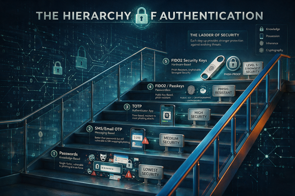Authentication methods differ significantly in their resistance to phishing; SMS-based MFA and cryptographic authentication do not provide the same level of protection.