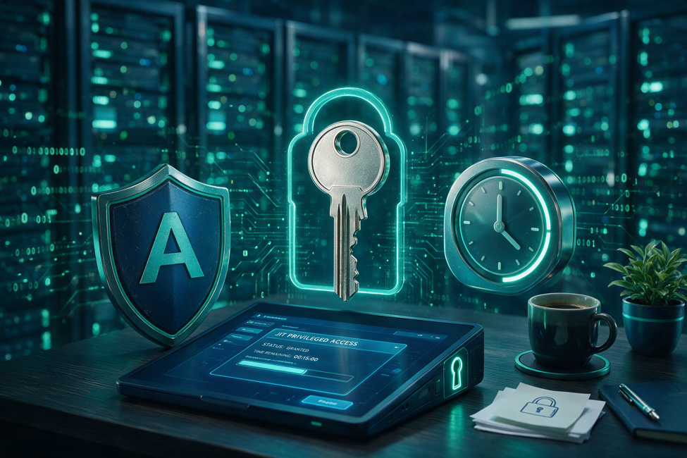 An administrator account is a high-value target; just-in-time access reduces the period during which privileges can be exploited.