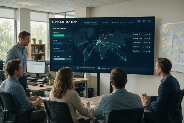 A dependency map shows what happens if a supplier can no longer provide the service, not just who the supplier is.